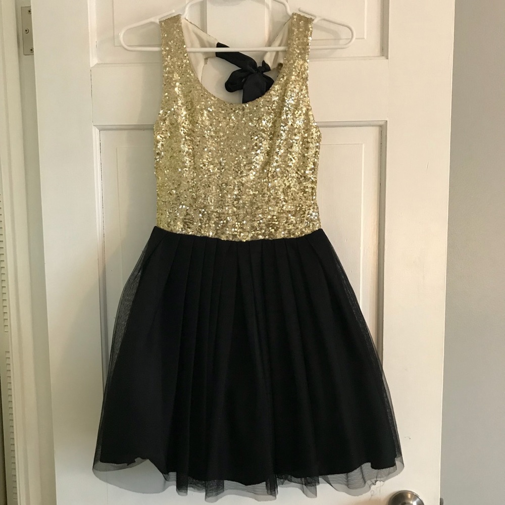 Macy’s Sequin Pleated A-Line Dress